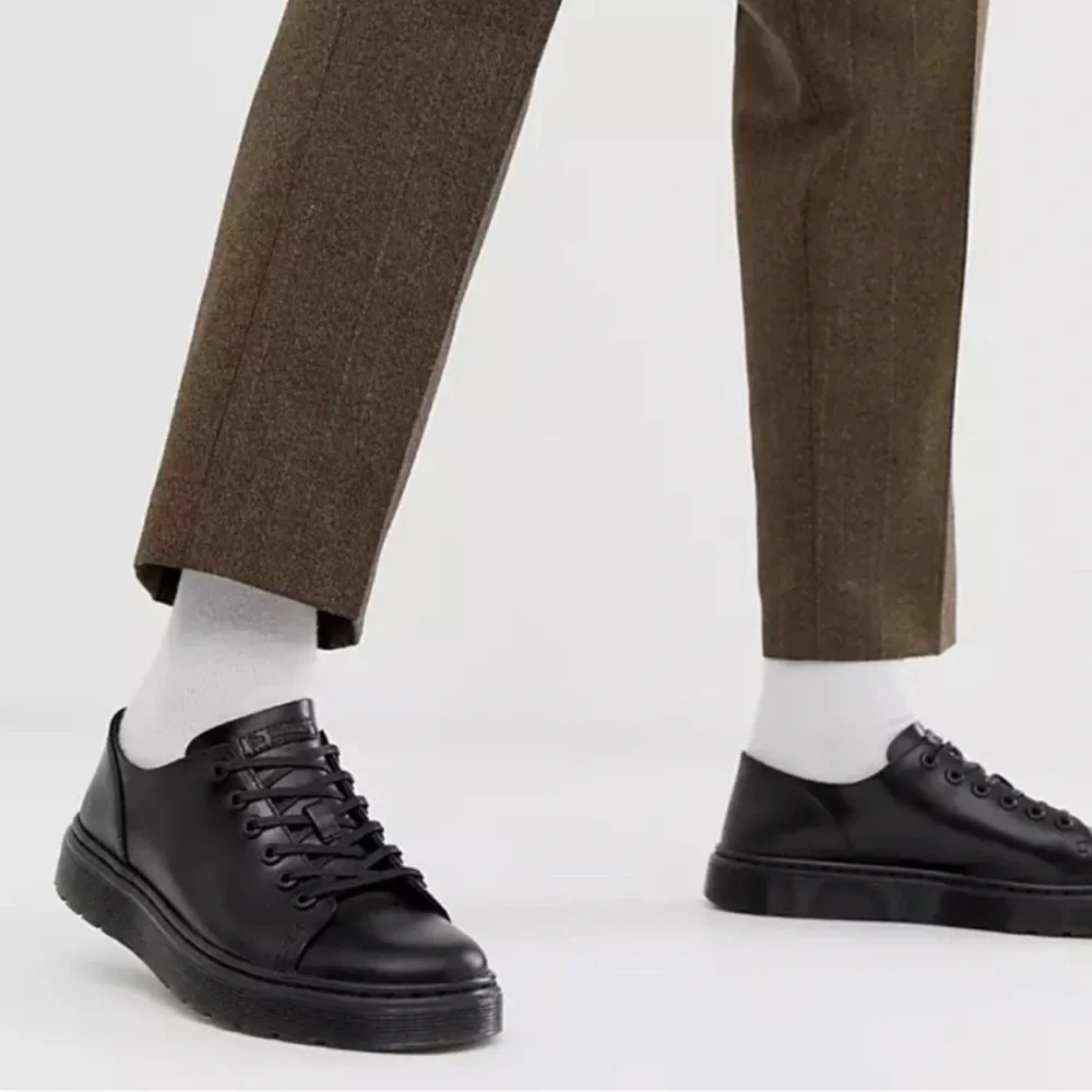 Dr. Martens Docs Dante 6 Eye Leather Shoes in Black Sneaker, Grunge Y2K men’s 6 - Picture 3 of 13